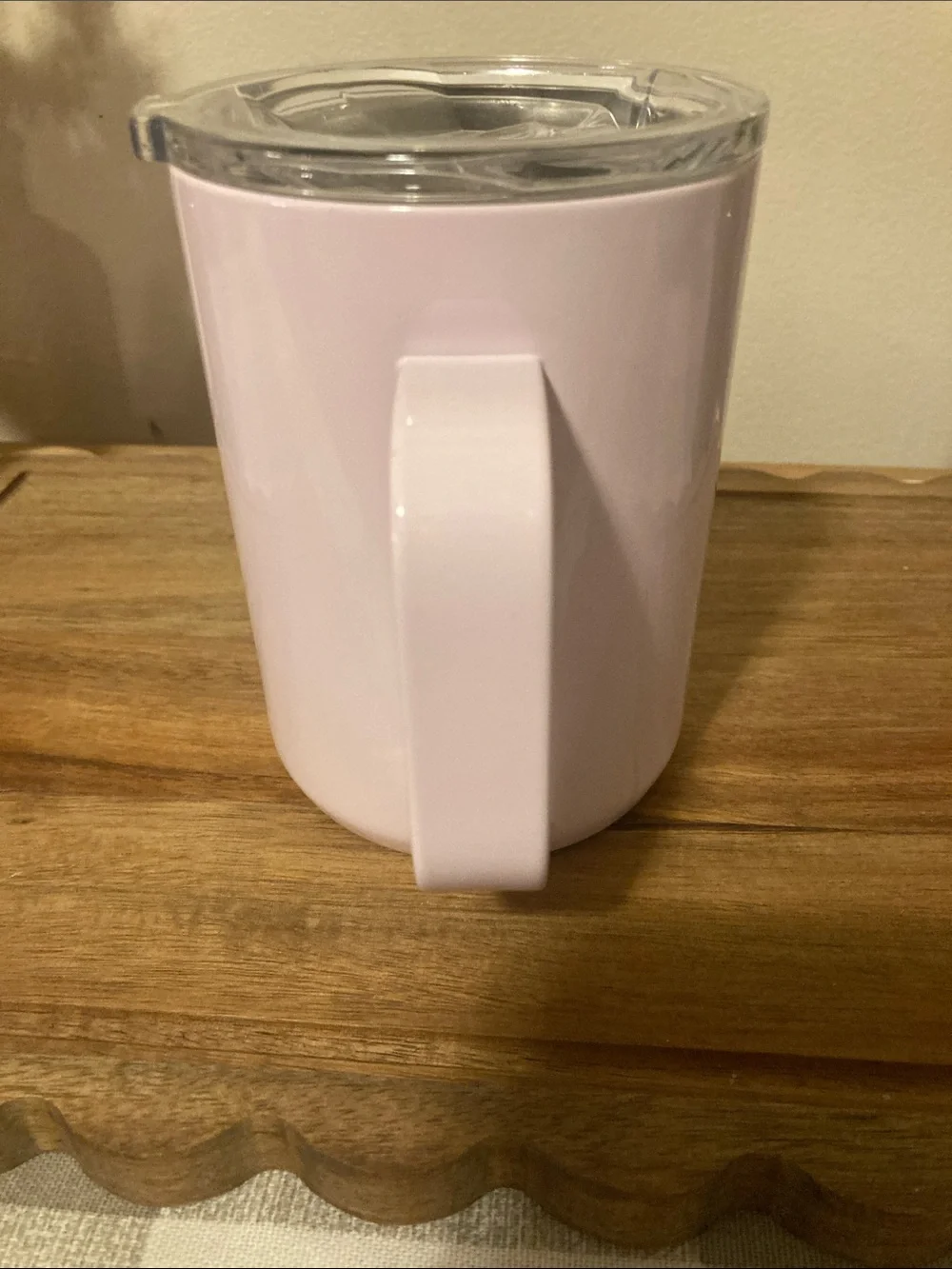 Corkcicle Light Pink Insulated Coffee Mug with Clear Lid